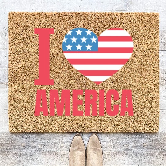 I Love America Coir Doormats
