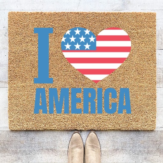 I Love America Coir Doormats