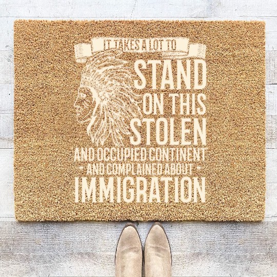 Aboriginal Indians Indigenous Native American Day Coir Doormats