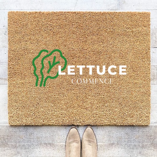 Lettuce Gardening Funny Saying Quote Coir Doormats