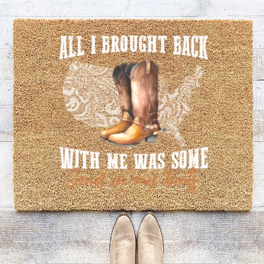 Sand In My Boots Country Music Coir Doormats
