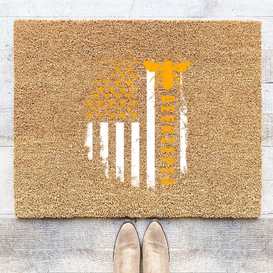 Honey Bee Beekeeping Hive Beekeeper Coir Doormats