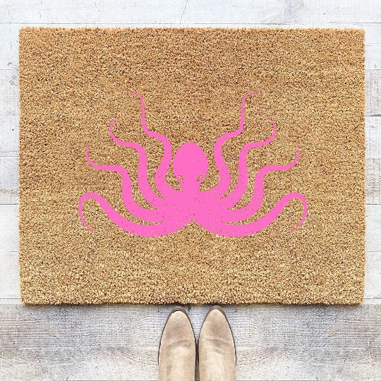 Menace Octopus Neon Pink Coir Doormats