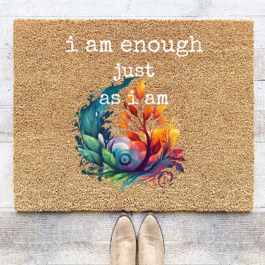 I am Enough just as I am Coir Doormats