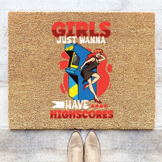 Pinball Machine Pinball Player Funny Pinball Coir Doormats