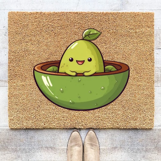 Avocado meets Lime, Fresh Fruit Design Coir Doormats