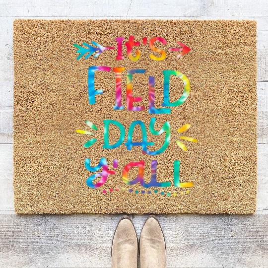 IT'S FIELD DAY y'all Coir Doormats