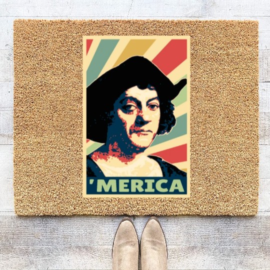 Christopher Columbus Merica Vintage Colors Coir Doormats
