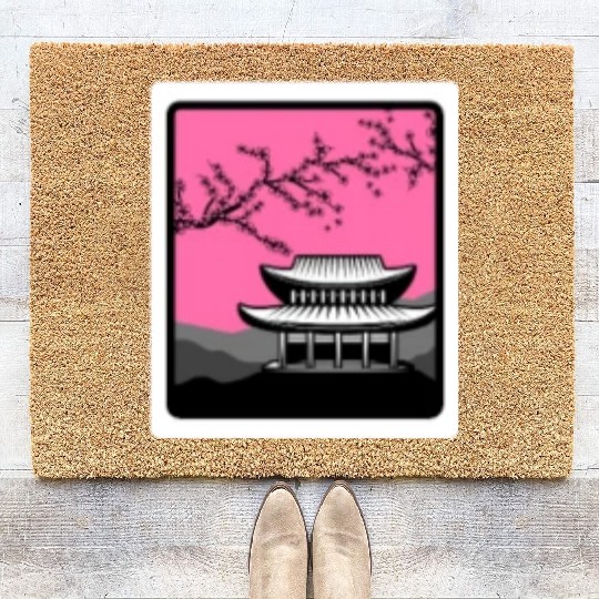 Cherry Blossom Coir Doormats, Sakura Kawaii Pop Culture