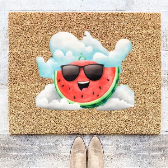 Cute Watermelon Party Summer Melon Fruit Coir Doormats