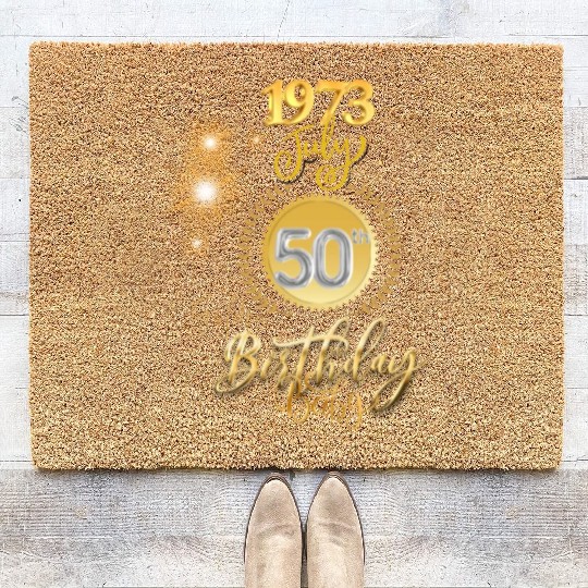 50th Birthday, July, 1973. Coir Doormats
