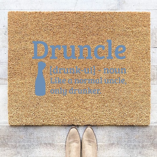 Druncle Drunk uncle like a normal uncle Coir Doormats