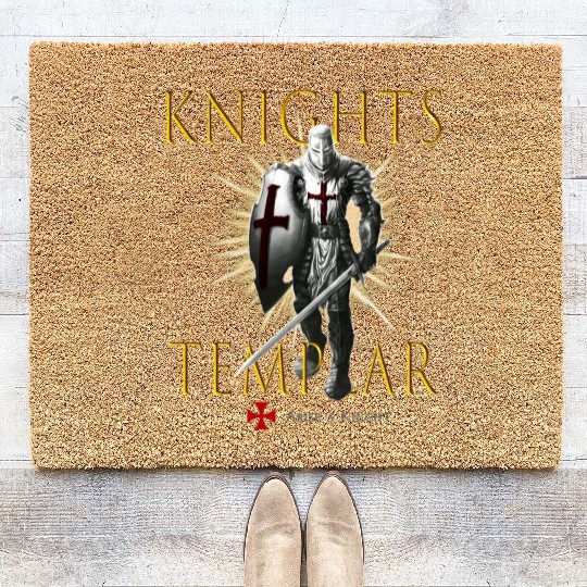 Knights Templar Christian Religious Warrior Oath E Coir Doormats