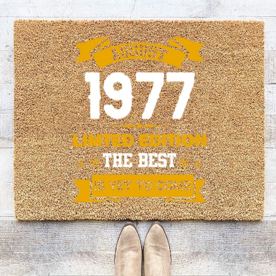 August 1977 Birthday Surprise Coir Doormats