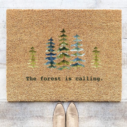 The Forest Is Calling Nature Lovers Coir Doormats