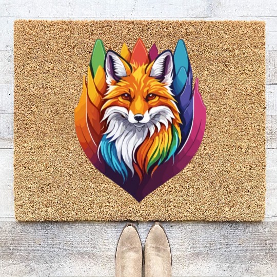 Beautiful colorful Fox Coir Doormats