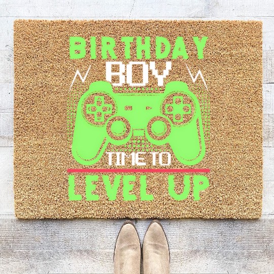 Timet O Level Up Gaming Quotes Coir Doormats