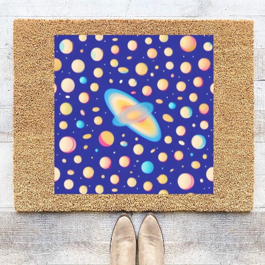 Galaxy nebula art Coir Doormats