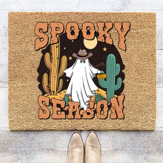 Spooky Season Western Ghost Halloween Coir Doormats