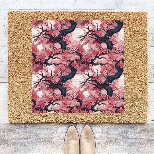 Anime Euphoria: Fantasy Cherry Blossom Dreamscape Coir Doormats