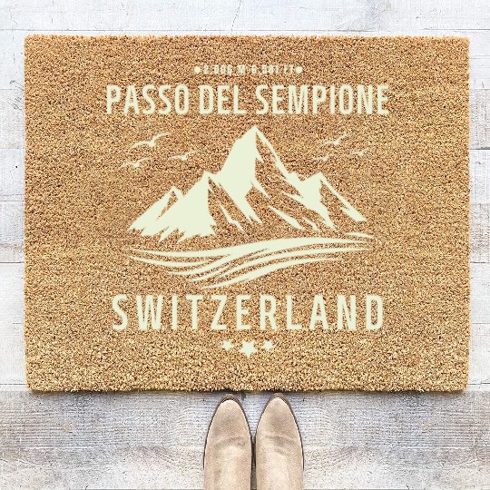 passo del sempione switzerland motorcycle trip Coir Doormats