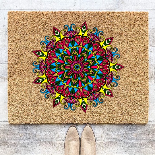 Colorful Mandala Pattern Modern 6 Coir Doormats