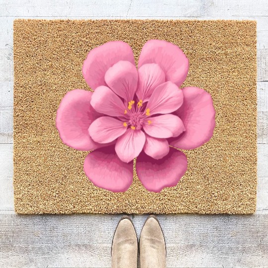 Pink Sakura flower Coir Doormats