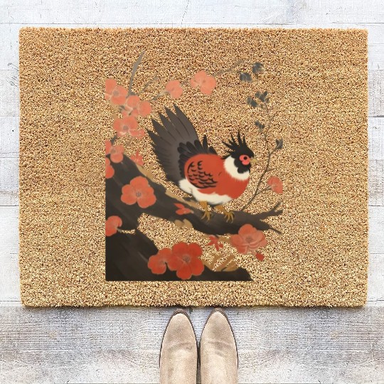 The Bird on the Cherry Blossom Tree Coir Doormats