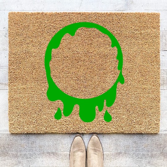 Green Slime Coffee Cup Coir Doormats