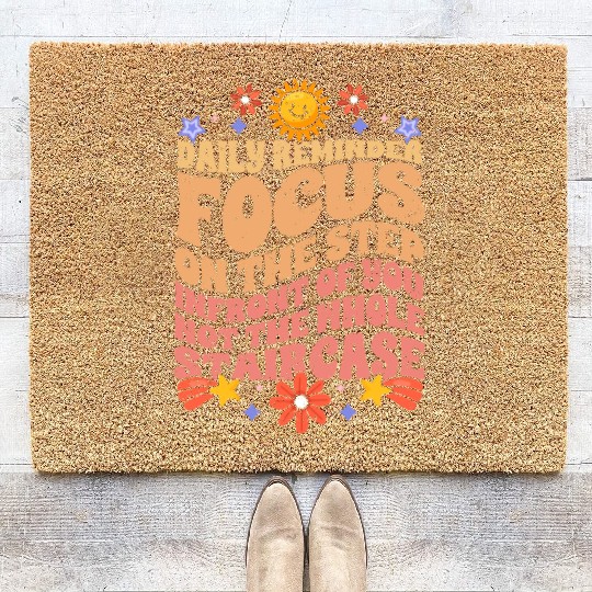 Groovy Daily Reminder Positive Affirmation Coir Doormats