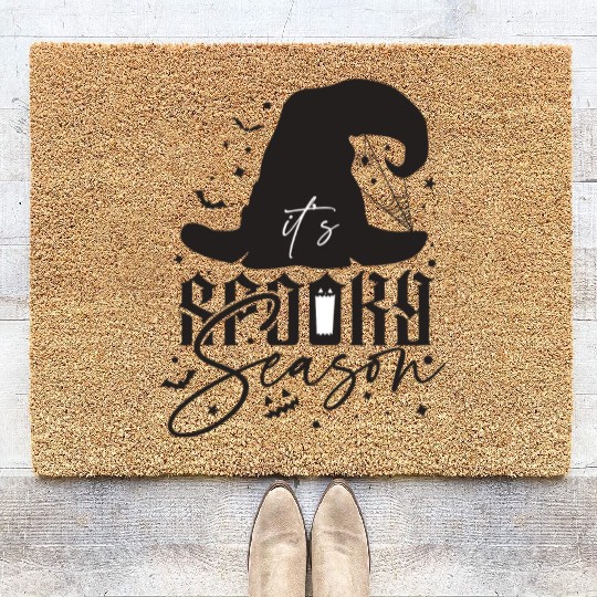 It s Spooky Season Black Coir Doormats