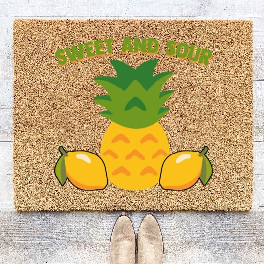 Pineapple And Lemon Vibes For Sweet And Sour Coir Doormats