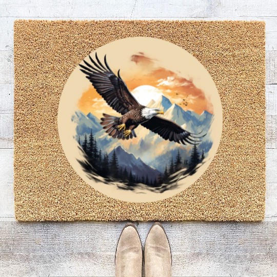 Bald Eagle as America's Symbol Coir Doormats