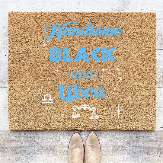 Handsome Black Libra Coir Doormats