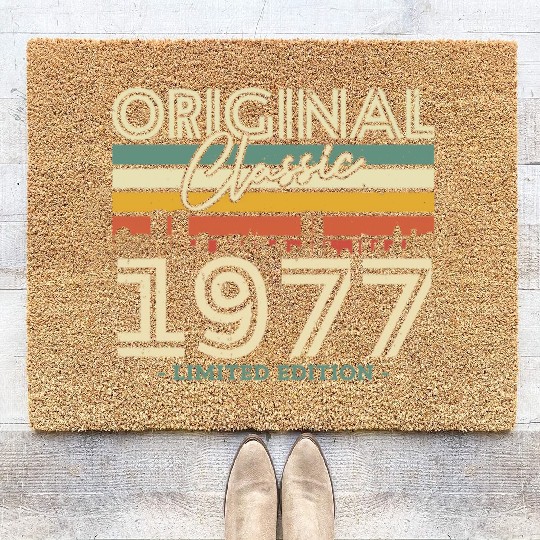 1977 Vintage Birthday Gift Coir Doormats