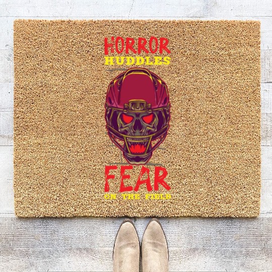 Funny Horror Football Fan Horror Obsessed Horror Coir Doormats