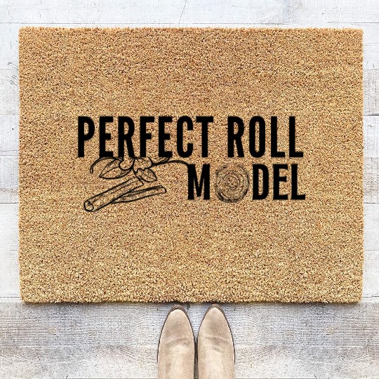 Perfect Roll Model Cinnamon Roll Mom Dad Role Mode Coir Doormats