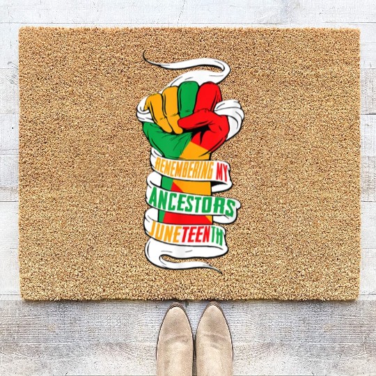 Remembering My Ancestors Juneteenth Black History Coir Doormats