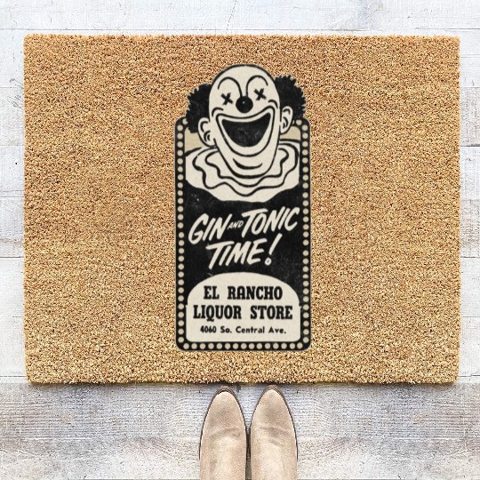 Vintage Clown Liquor Store South Central Coir Doormats