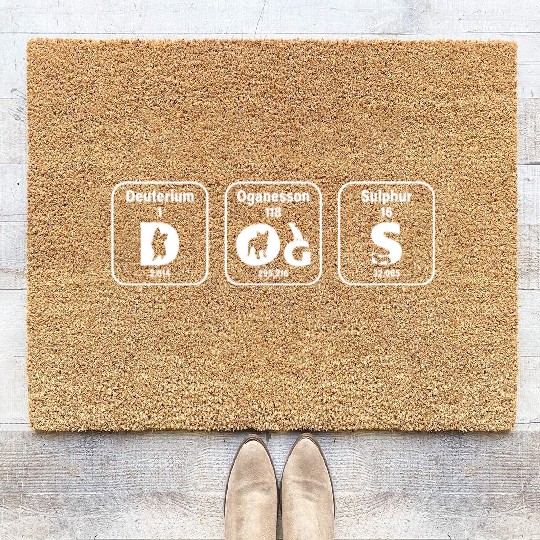 Dog Lover Periodic Table Funny Pet Coir Doormats