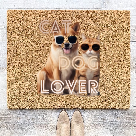 6 cat dog lover design Coir Doormats