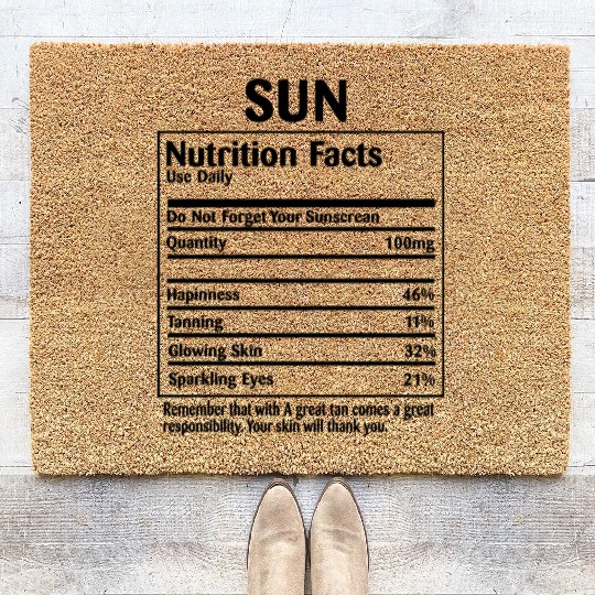 Sun Nutrition Facts Coir Doormats