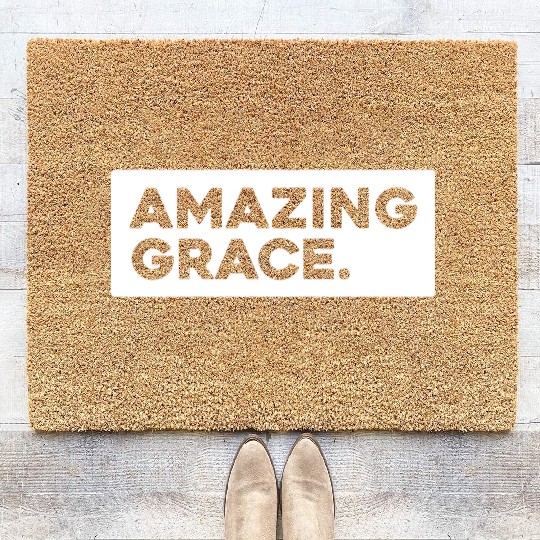Amazing Grace Love Jesus Christian Christmas Coir Doormats