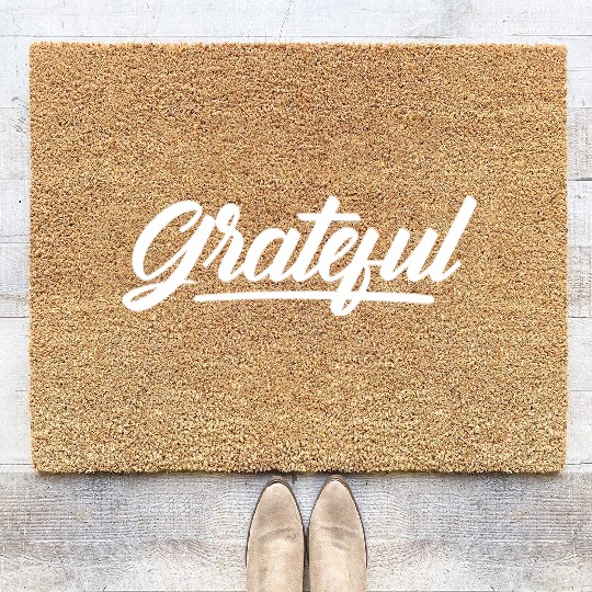 Grateful Love Jesus Christian Christmas Coir Doormats