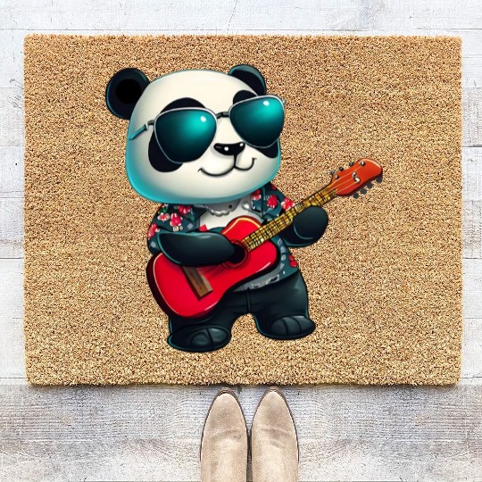 Aloha style panda Coir Doormats