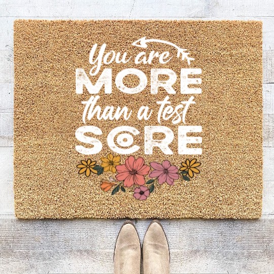 Teacher Appreciation Floral Gift Idea Coir Doormats