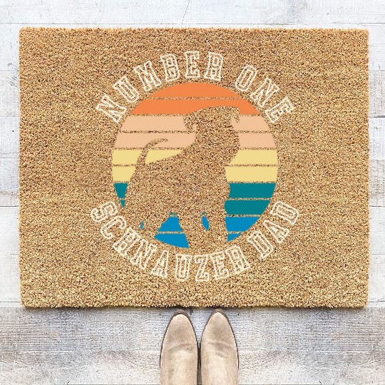 Number One Schnauzer Dad Coir Doormats