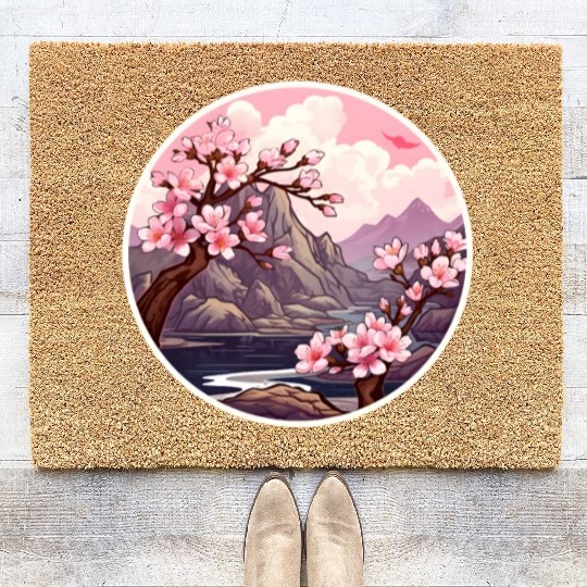 Cherry Blossom Tree Coir Doormats