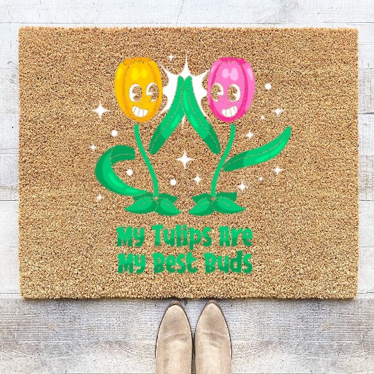 Tulip Gardening Cute Coir Doormats