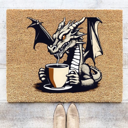 Angry Dragon Coffee Coir Doormats